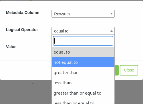KDCompute - Select |br| Logical Operator